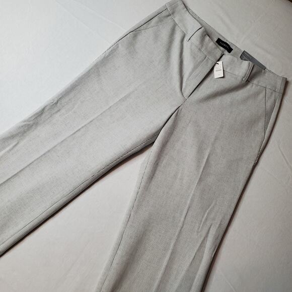 Talbots Womens Size 12 NWT Newport Dress Pants Straight Leg Gray Striped